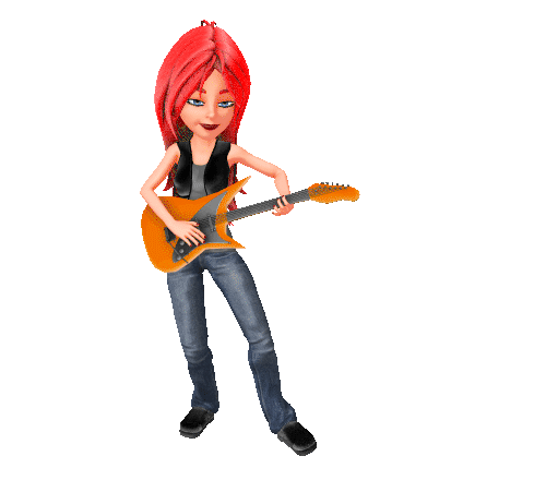 girl playing guitar